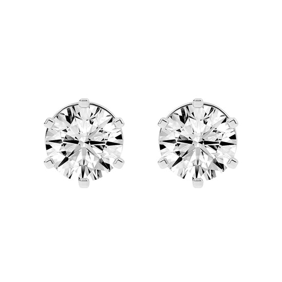 Dazzling Round Brilliant Stud Earrings