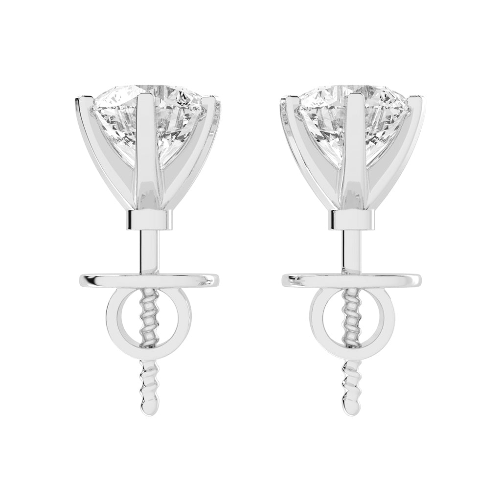 Dazzling Round Brilliant Stud Earrings