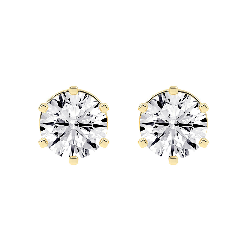 Dazzling Round Brilliant Stud Earrings