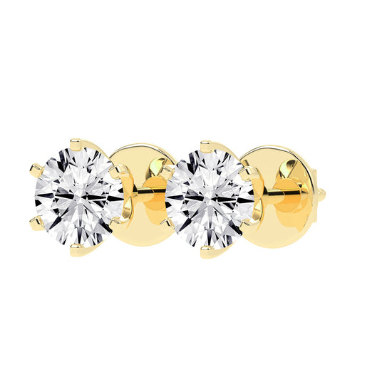 Dazzling Round Brilliant Stud Earrings