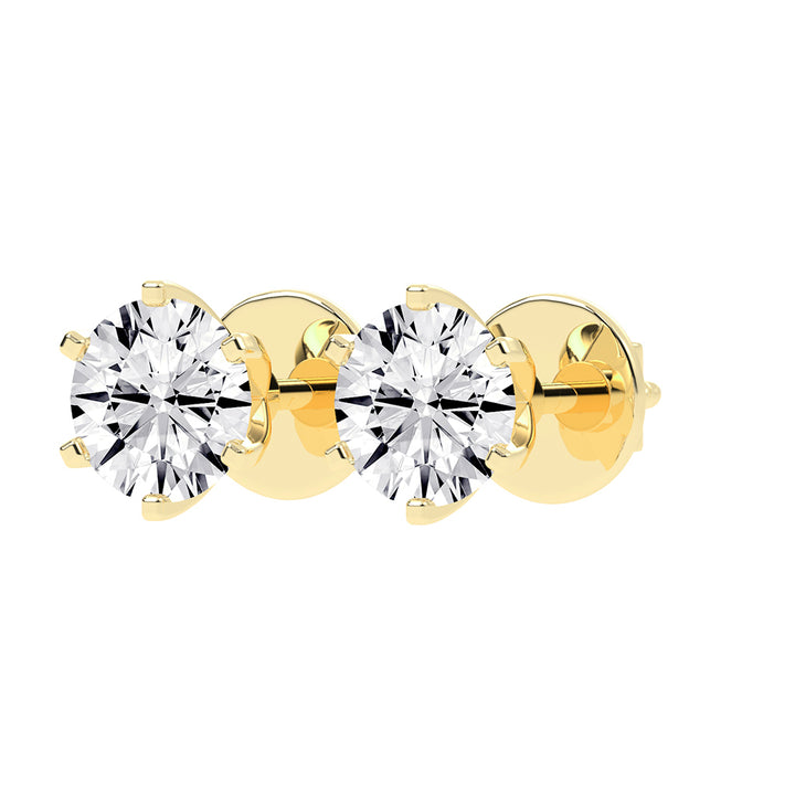 Dazzling Round Brilliant Stud Earrings