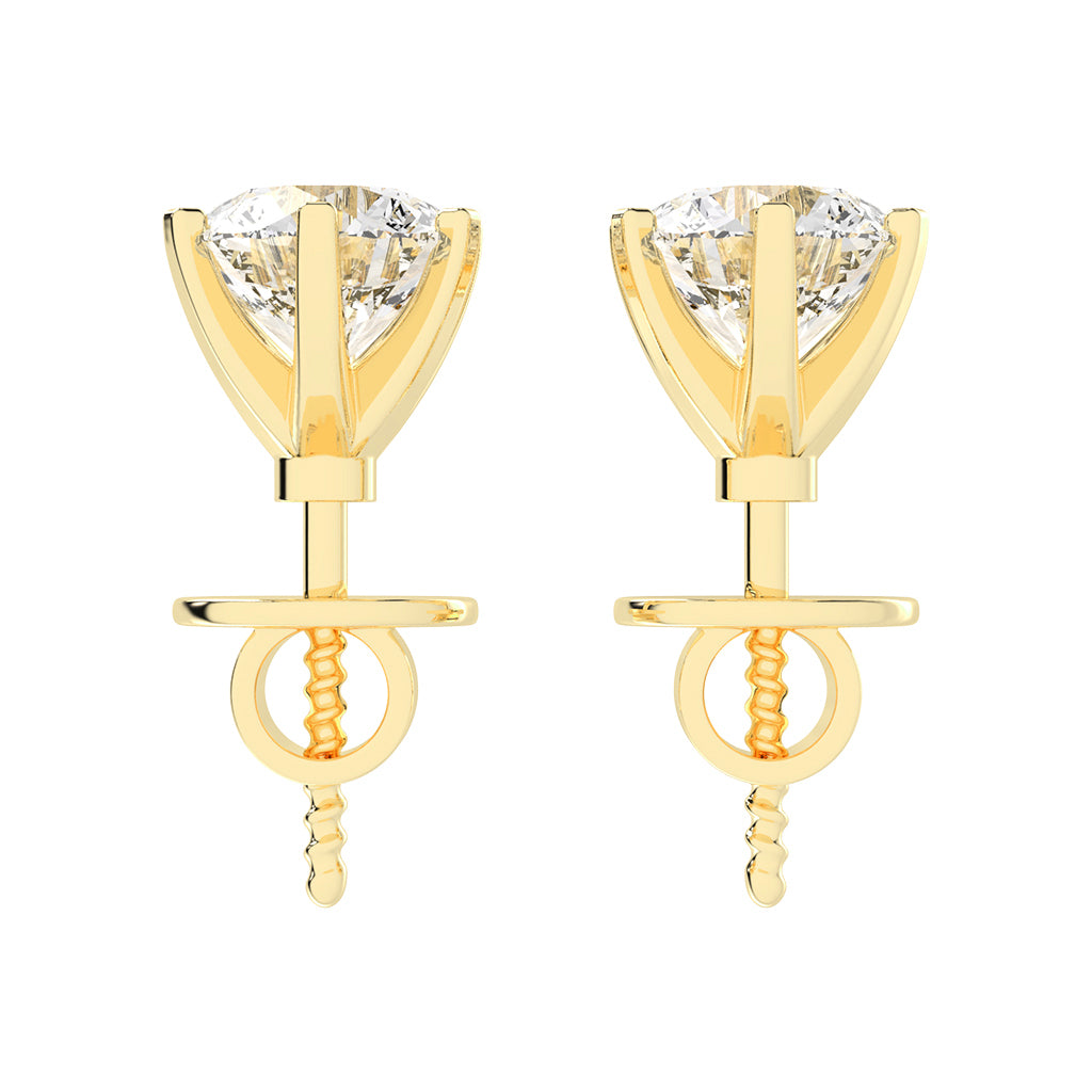 Dazzling Round Brilliant Stud Earrings