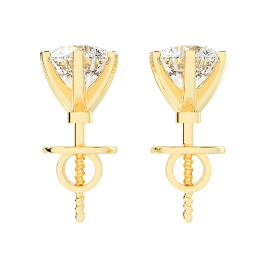 Dazzling Round Brilliant Stud Earrings