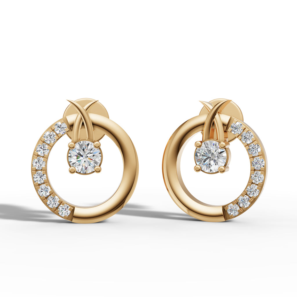 Cosmic Embrace Circle Studs