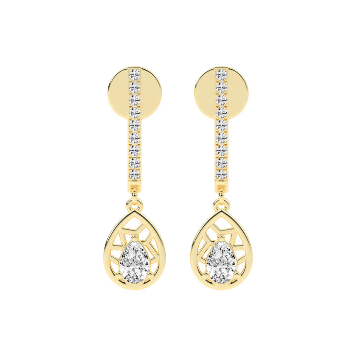 Linear Luxe Teardrop Dangle Earrings