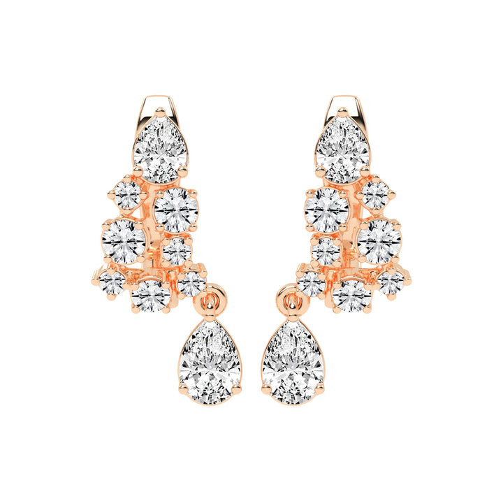 Starlight Cascade Pear Drop Earrings