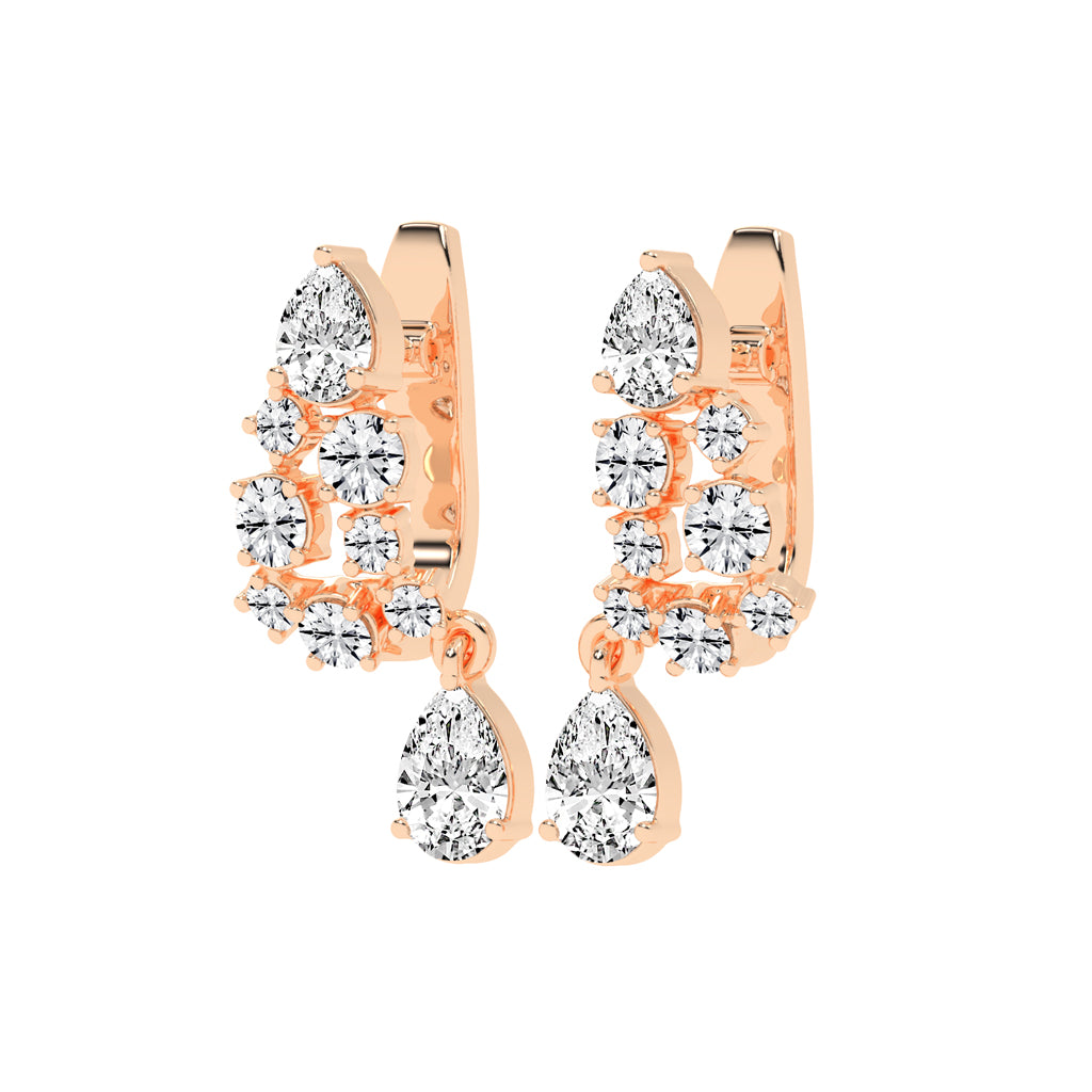 Starlight Cascade Pear Drop Earrings
