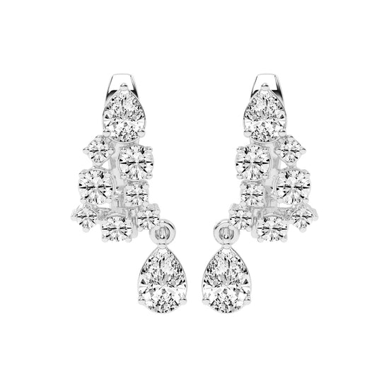 Starlight Cascade Pear Drop Earrings