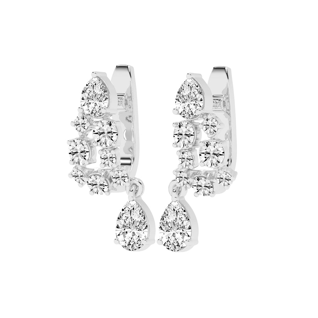 Starlight Cascade Pear Drop Earrings