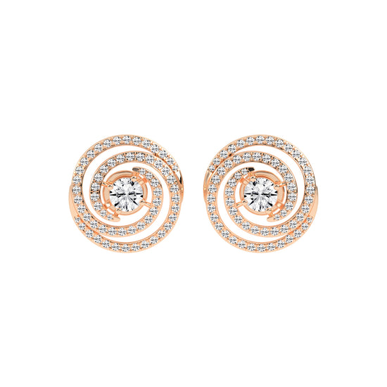Aurora Swirl Pavé Stud Earrings