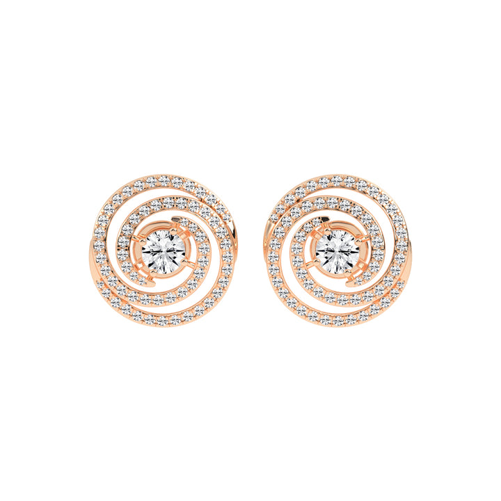 Aurora Swirl Pavé Stud Earrings