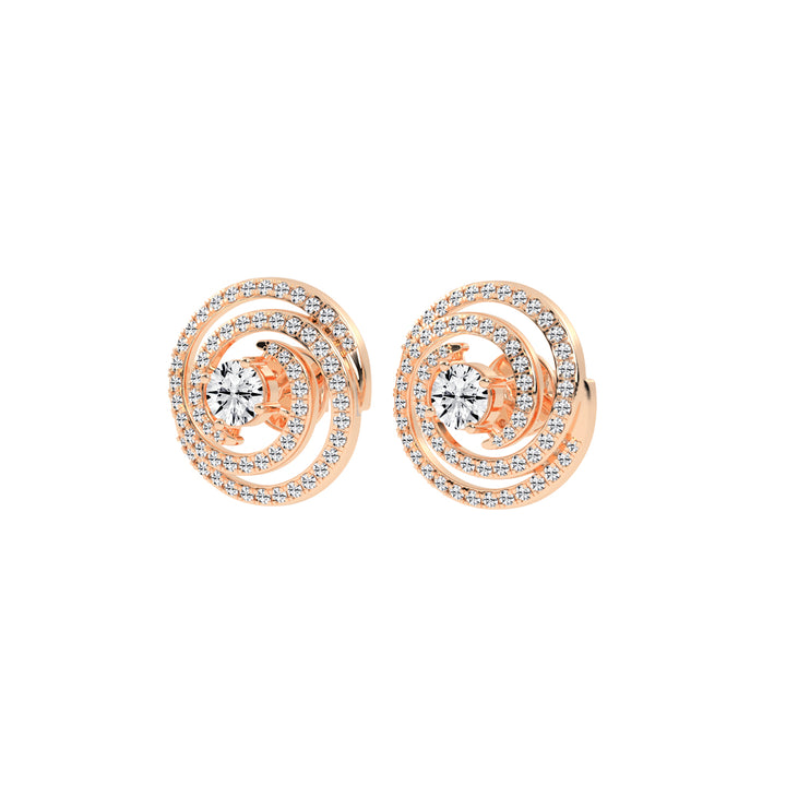 Aurora Swirl Pavé Stud Earrings