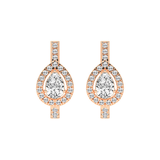 "Tear of Light" Pavé Accent Earrings