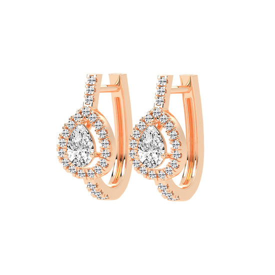 "Tear of Light" Pavé Accent Earrings