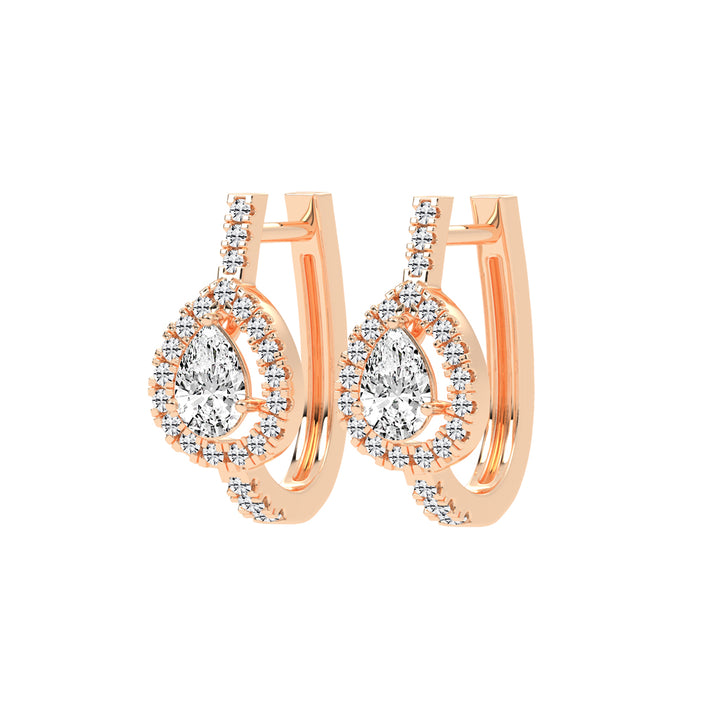 "Tear of Light" Pavé Accent Earrings