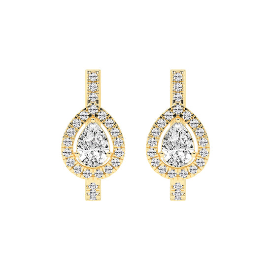 "Tear of Light" Pavé Accent Earrings