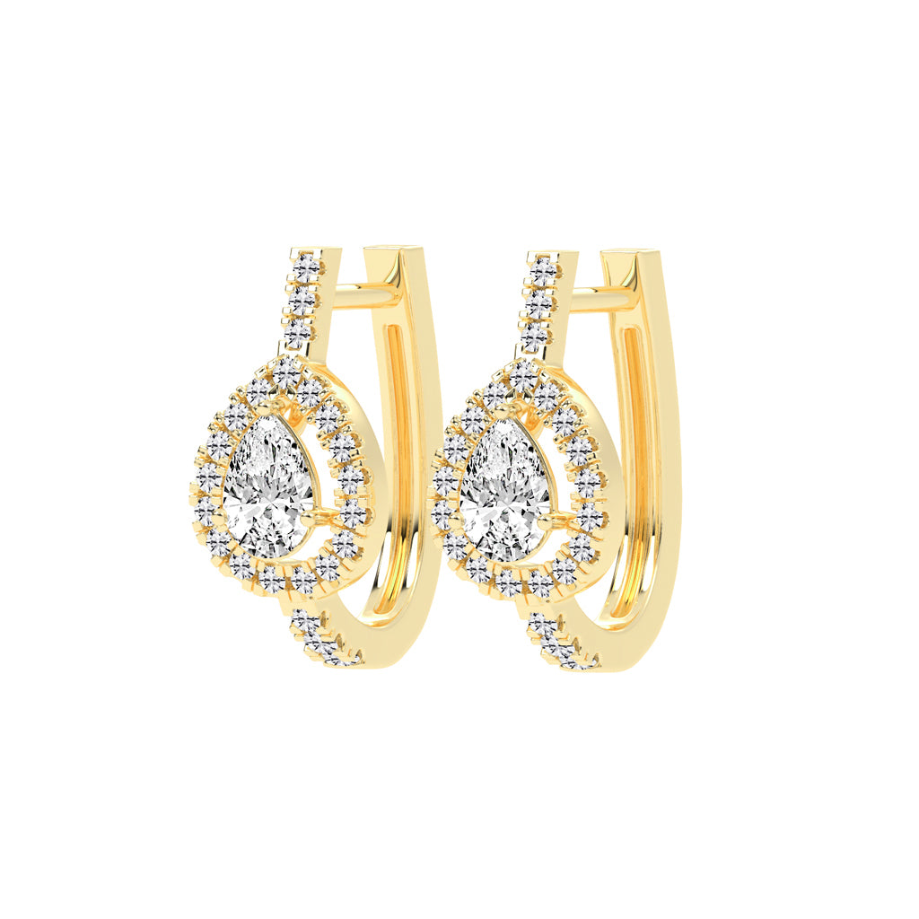 "Tear of Light" Pavé Accent Earrings