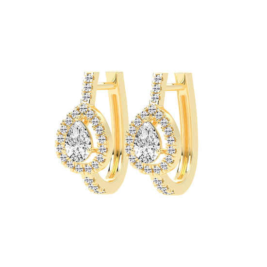 "Tear of Light" Pavé Accent Earrings