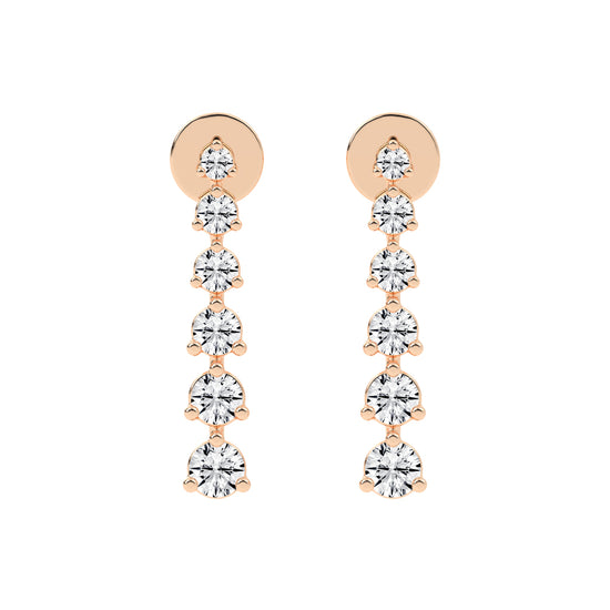 Linear Brilliance Cascade Earrings