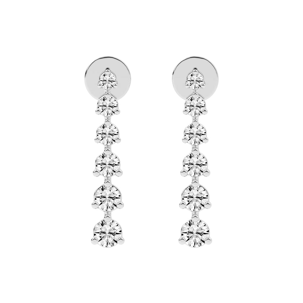 Linear Brilliance Cascade Earrings