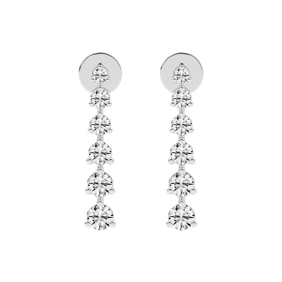 Linear Brilliance Cascade Earrings