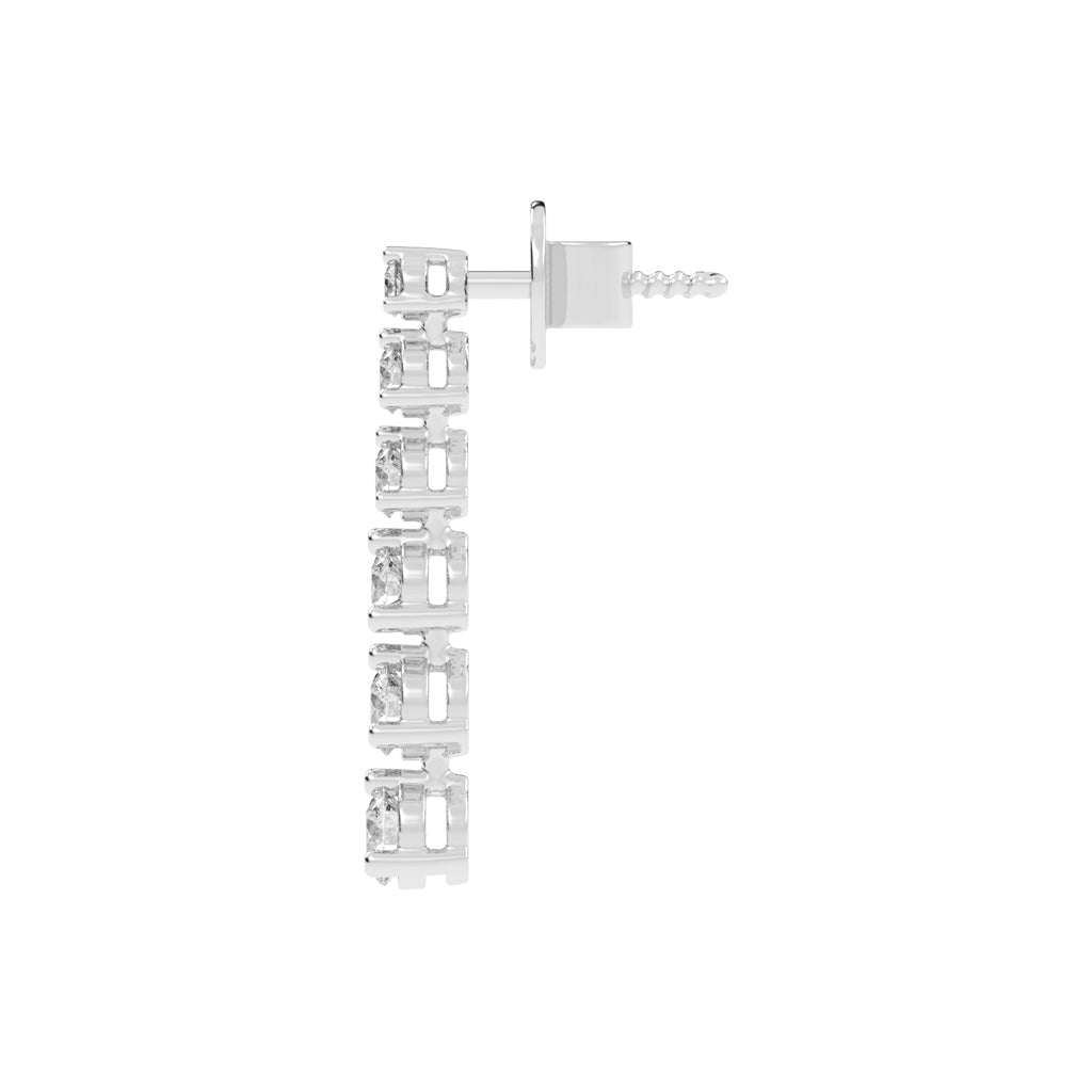 Linear Brilliance Cascade Earrings