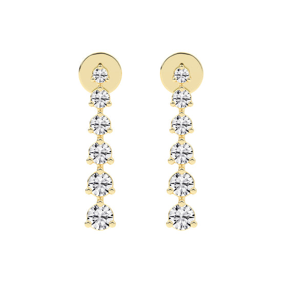 Linear Brilliance Cascade Earrings