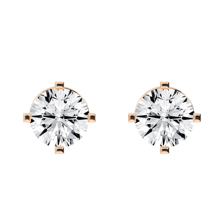 Round Shape Gorgeous Solitaire Studs Earrings