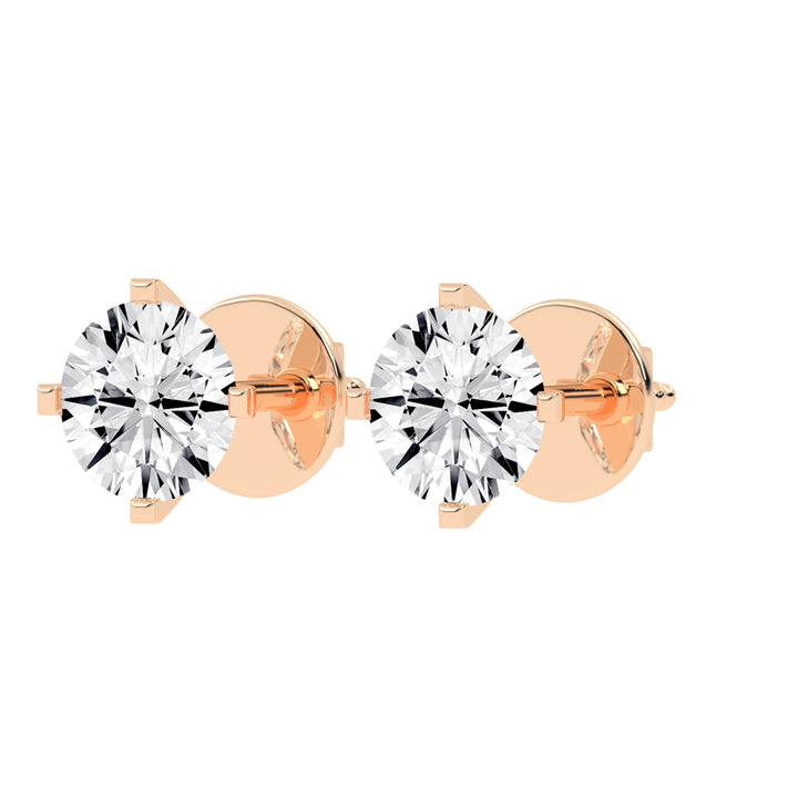 Round Shape Gorgeous Solitaire Studs Earrings