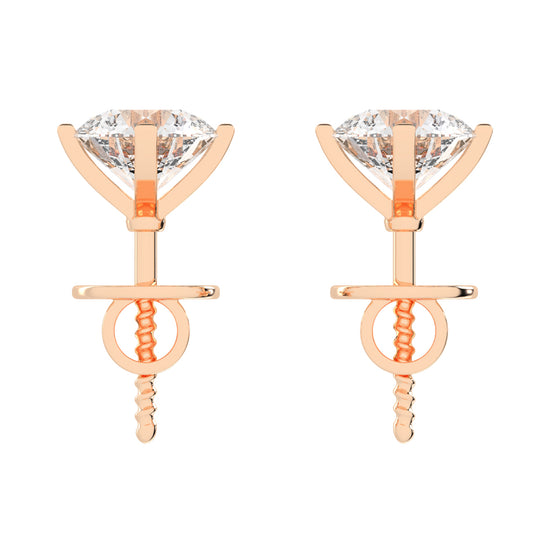 Round Shape Gorgeous Solitaire Studs Earrings