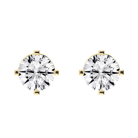 Round Shape Gorgeous Solitaire Studs Earrings