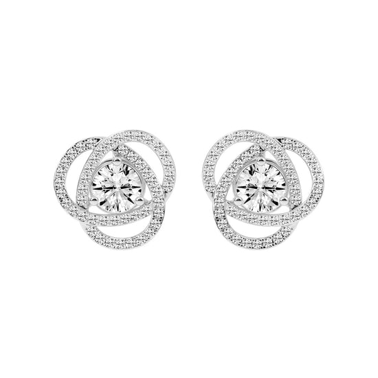 Dazzling Blossom Stud Earrings