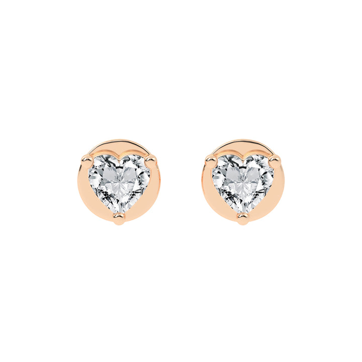 Elegant Heart Stud Earrings