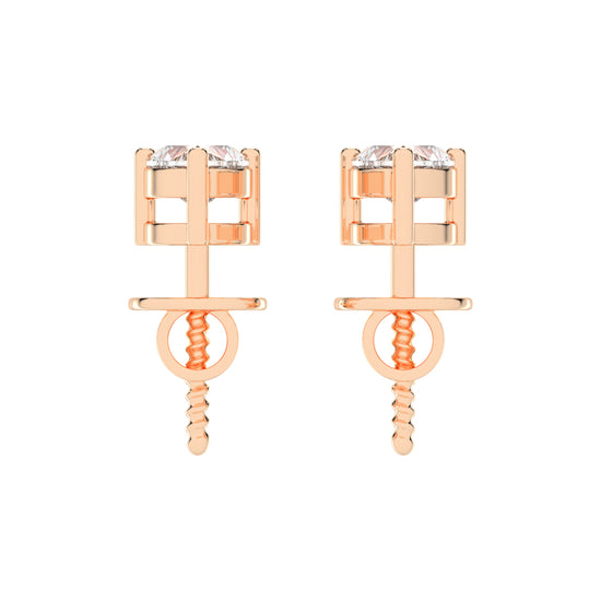 Elegant Heart Stud Earrings