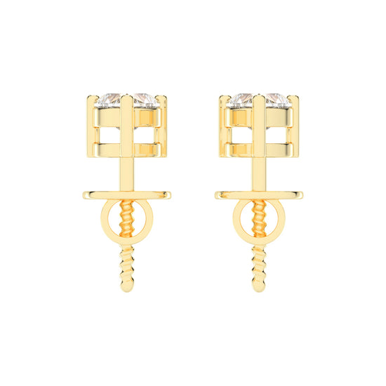 Elegant Heart Stud Earrings