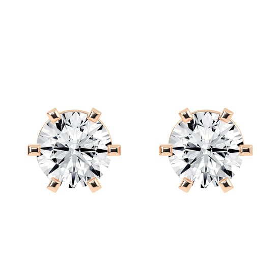 Classic Solitaire Stud Earrings