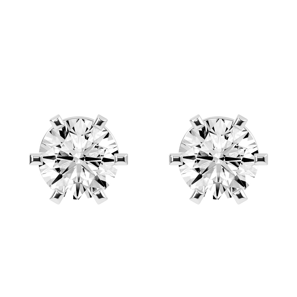 Classic Solitaire Stud Earrings
