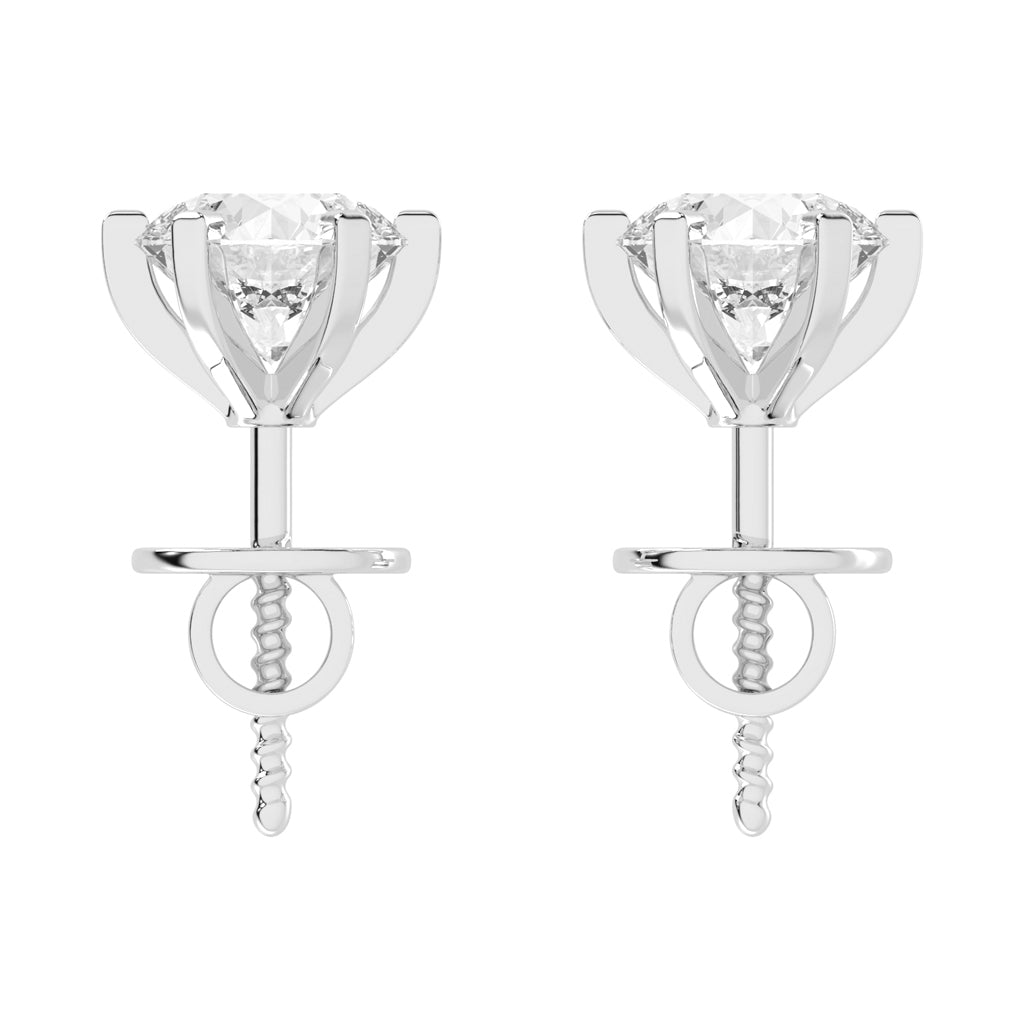 Classic Solitaire Stud Earrings