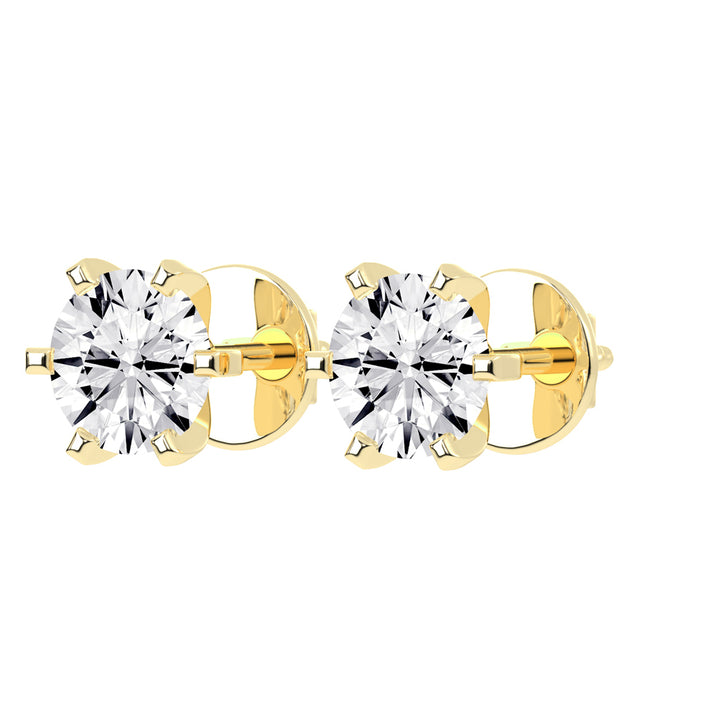 Classic Solitaire Stud Earrings