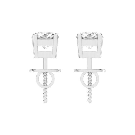 Classic Sparkling Round Shape Solitaire Studs Earrings