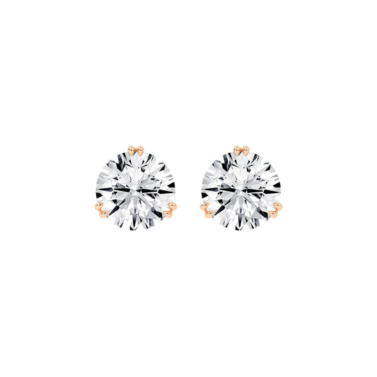 Classic Three-Prong Stud Earrings