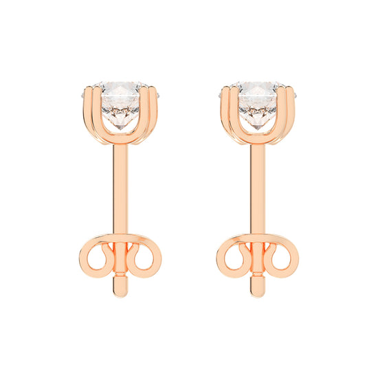 Dazzling Round Brilliant Stud Earrings