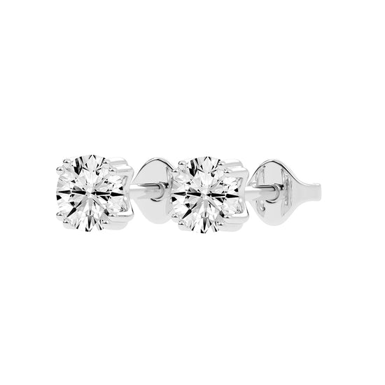 Dazzling Round Brilliant Stud Earrings
