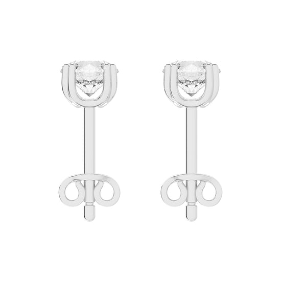 Dazzling Round Brilliant Stud Earrings
