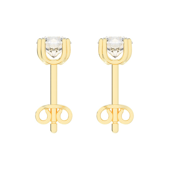Dazzling Round Brilliant Stud Earrings