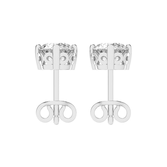 Brilliant Round Studs with Unique Bezel
