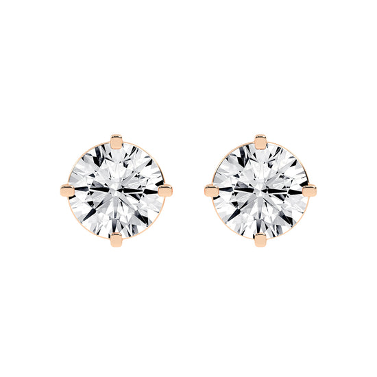 Classic Four-Prong Solitaire Stud Earrings