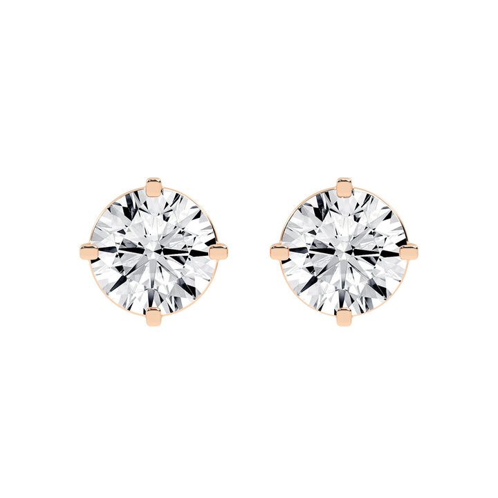 Classic Four-Prong Solitaire Stud Earrings