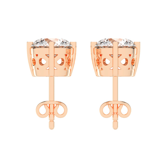 Classic Four-Prong Solitaire Stud Earrings