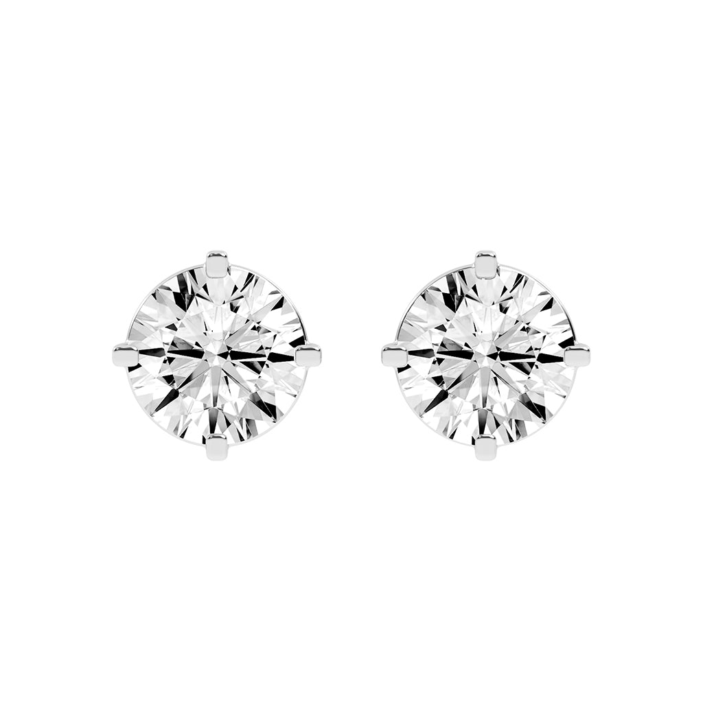 Classic Four-Prong Solitaire Stud Earrings